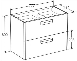 Тумба под раковину Roca GAP 80 см ZRU9302740